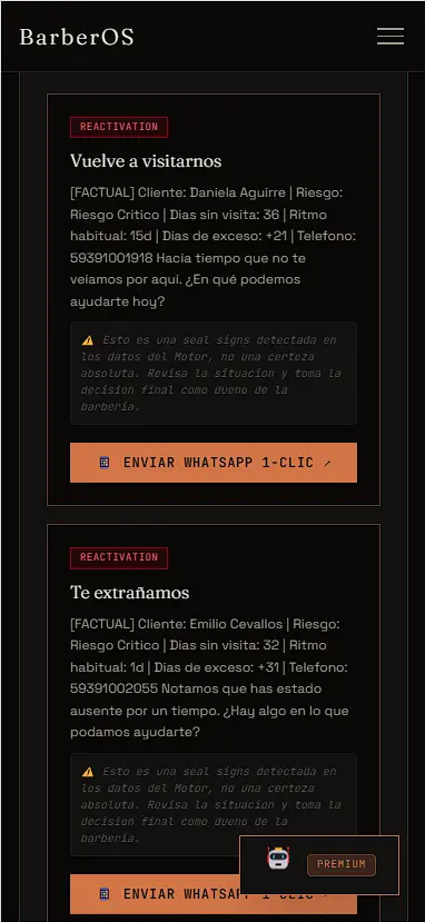 Alerta temprana de cliente en riesgo
